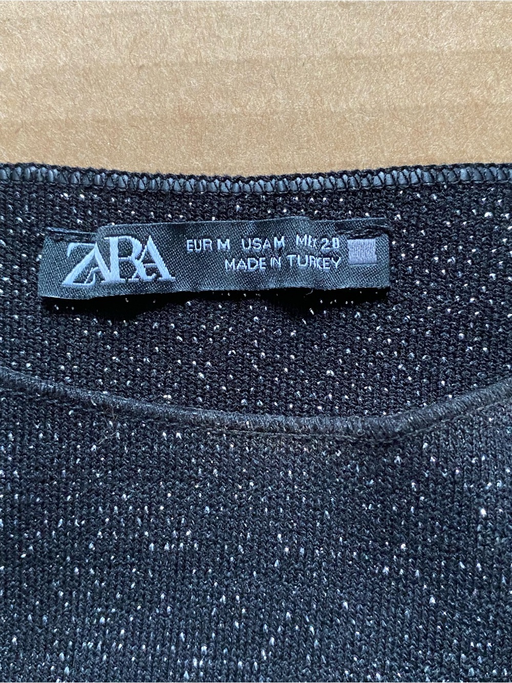 Zara Black Metallic Knit Mini Dress - Picture 5 of 7
